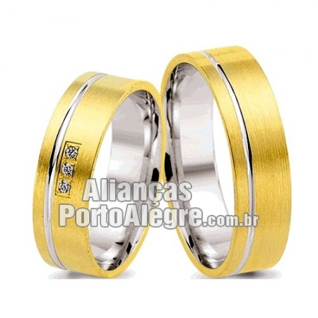 Alianças de casamento em ouro e prata Porto Alegre