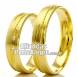 Alianças em ouro 18k noivado e casamento Rs