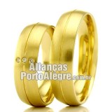 Alianças Rs para casamento em ouro